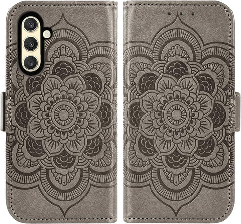 Asuwish Phone Case for Samsung Galaxy S24 5G Wallet Cover with Tempered Glass Screen Protector and Leather Flip Credit Card Holder Stand Wrist Str...