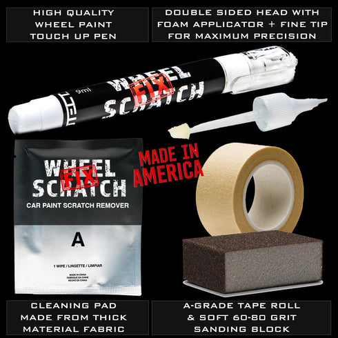 Gloss Black Rim Touch Up Paint Kit, Car Wheel Scratch Repair Kit, Wheel Touch Up Paint Pen, curb rim repair kit, curb rash repair Kit, Universal R...