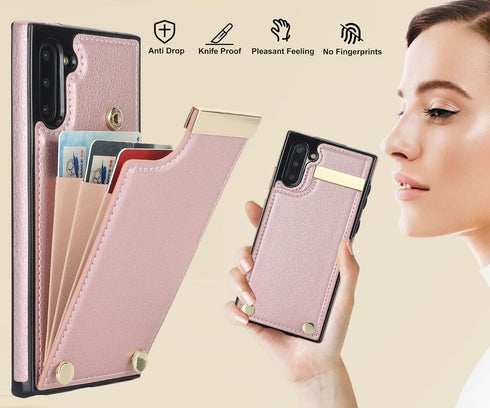 Asuwish Phone Case for Samsung Galaxy Note 10 5G Wallet Cover with Tempered Glass Screen Protector and Leather Purse Credit Card Holder Slot Cell ...