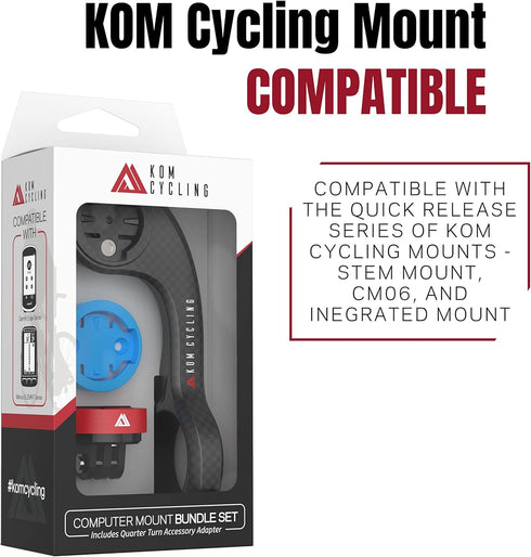 KOM Cycling TG03 Adapter Quick Release Series CM06 Mount, Stem Mount, Integrated Mount (Red TG03 Adapter)...