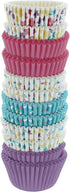 Bakery Crafts Pastel Everyday Baking Cups - 300-2" Cupcake Liners With Multi-colored Stars, Confetti, And Flowers In Pastel Shades, Greaseproof Pa...