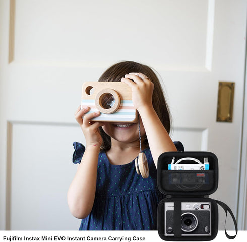 Camera Carrying Case Compatible with Fujifilm Instax Mini EVO Instant Camera, Camera Lens cover Photo Printer Travel Protective Storage Holder, Ex...