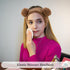 Ondder 2 Pcs Bear Ears Skincare Headbands Cure Makeup Headband Coffee Spa Headband for Washing Face Brown Face Wash Elastic Facial Headband Head B...