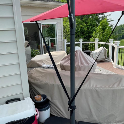 Umbrella Wind Stabilizer Straps,Fixed Strap for Large Outdoor Umbrella,Adjustable and Reusable Cantilever Parasol Wind Straps...