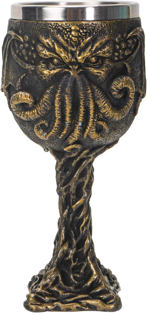 SUMMIT COLLECTION The Call of Cthulhu Sea Monster Goblet Wine Glass 6.75 inches Tall 7 fl oz Gothic Wine Chalice...