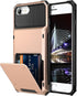 Vofolen Case for iPhone 8 Plus 7 Plus 6s Plus Wallet Card Holder 4-Slot Pocket Scratch Resistant Dual Layer Protective Bumper Rugged Rubber Armor ...