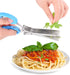 Herb Scissors - with Kitchen Gadgets Retail Package - Multipurpose Kitchen Shears - 5 Extremely Sharp Stainless Steel Blades - Handy Cleaning Comb...