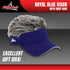 Flair Hair Sun Visor Cap with Fake Hair, Grey Hair with Royal Blue Adjustable Baseball Hat, Royal Blue...