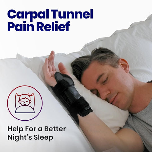 Carpal Tunnel Wrist Brace Night Support - Wrist Splint Arm Stabilizer & Hand Brace for Carpal Tunnel Syndrome Pain Relief Compression Sleeve for F...