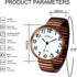 Blekon Collections New Super Large Face Stretch Band Japanese Movement PC21J Fashion Watch (Copper)...