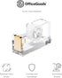 OfficeGoods Modern Acrylic Tape Dispenser - Non-Slip Rubber Holder Bottom- Appealing Design, Perfect for Home, School or Office Desk - Holds Small...