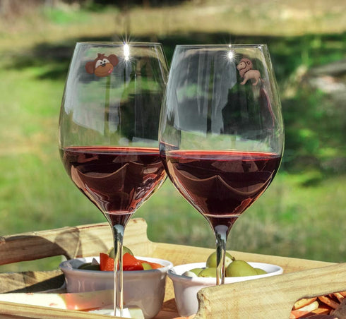 Animal Wine Charms Set of 6 Safari Themed Magnetic Wine Glass Drink Markers...