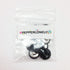 PEPPERLONELY 10PC 20mm Fabric Cloth Covered with Metal Shank Round Buttons, Black...