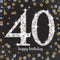 Sparkling Celebration 40 Luncheon Multicolor Paper Napkins ( 6.5" x 6.5" ) - Pack Of 16, Premium Quality & Eye-catching Design - Perfect For Birth...