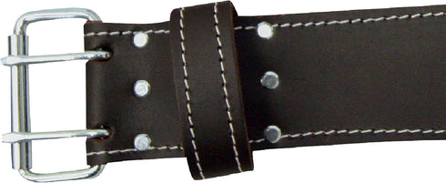 McGuire-Nicholas Men's Standard 2 3/4" inch Oil Tanned Leather Tool Work Belt for 29"-46" Waist, Dark Brown, 3"...