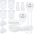 SelfTek 2 Set 25mm Roller Blind Fittings Plastic Brackets Beaded Chain Rolling Blind Replacement Repair Kit with 2 Pieces Child Safty P-Clips and ...