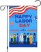 Louise Maelys Happy Labor Day Garden Flag 12x18 Double Sided Vertical, Burlap Various Occupations People Small Garden Yard Flags Labor Day Outside...