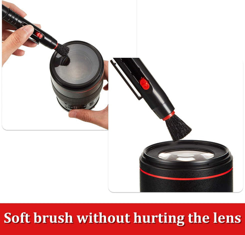3 Pieces Multifunction Lens Cleaning Pen Brush, Lens Brush Camera Screen Cleaning Pen for Camera, SLR, Telescope, Magnifying Glass, Phone...