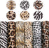David accessories Metallic Leopard Zebra Pattern Printed Faux Leather Fabric Sheets 6 Pcs 7.7" x 12.9" (20 cm x 33 cm) Include 2 Kinds of Leather ...