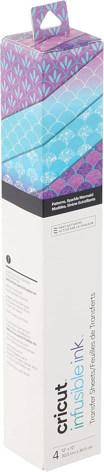 Cricut Infusible Ink Transfer Sheet Patterns, Sparkle Mermaid (4 ct)...
