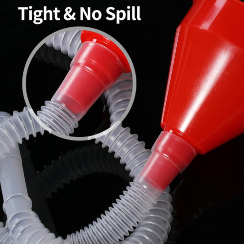 Flexible Fuel Funnel with Long Hose Plastic Small Wide Mouth Filling Funnel Car Funnel for Engine Oil Gas Fuel Gasoline Diesel Water Fluid Liquid ...