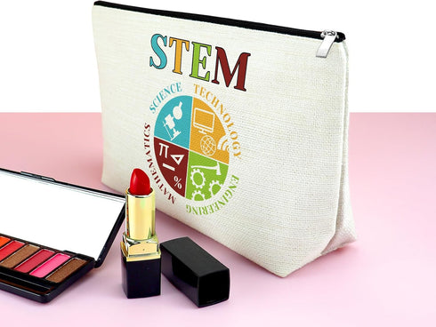STEM Teacher Appreciation Gifts Makeup Bag for STEM Specials Crew Gift Cosmetic Bag Birthday Gifts for Women Friendship Thank You Gifts for Cowork...