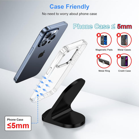 Wireless Charger Samsung, 15W Wireless Phone Charger Stand for Samsung S24 S24 Ultra S24+ S23FE S22 S21 S20 Z Fold 5 Z Flip 5, Android Charging St...