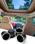 JoyTutus Cup Holder Insert 4pcs for RV Boat Car Couch Golf Cart, Elegant Chrome, Large Plastic Universal Drop in Cup Holder for Pontoon Table Sofa...