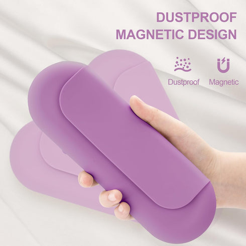 Silicone Makeup Brush Holder Travel Cosmetic Brush Bag Breathable Cosmetic Brush Bag Cosmetic Organizer Anti-fall Off Magnetic Closure Cosmetic Br...