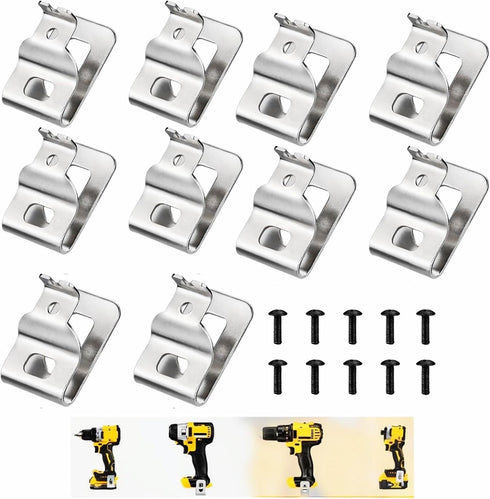 N268241 N086039 Belt Clips Dewalt 304 Stainless Steel Drill Clips Tool Hooks for Dewalt 20V Power Tools, Compatible with DCD980, DCD985, DCD980L2,...