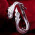 Fashion 925 Sterling Silver Antique Chinese Dragon Chic Lady Gentleman Bangle Bracelet...