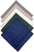 GBS Men's Cotton Handkerchiefs, Assorted Solid Color Pocket Square Hankies with Stripe...