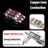 NineLeaf Wire Connectors Push-in,3 in and Out Push Wire Conductor Compact Connectors Wire Connectors for 3 Circuit Inline Splices, Cables from 28 ...