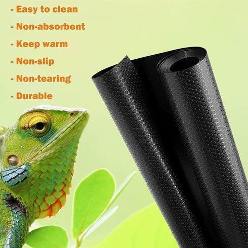 Bearded Dragon Tank Accessories, Non-Adhesive Reptile Carpet Bedding Substrate for Terrarium, Reptile Mat Terrarium Liner Tank Flooring for Leopar...
