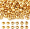 300Pcs Real 18K Gold Brass Spacer Beads 3mm Golden Round Disc Rondelle Beads Seamless Metal Bead Spacers bulk for Crafts DIY Jewelry Making Suppli...