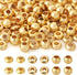 300Pcs Real 18K Gold Brass Spacer Beads 3mm Golden Round Disc Rondelle Beads Seamless Metal Bead Spacers bulk for Crafts DIY Jewelry Making Suppli...
