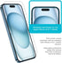 Tech Armor Screen Protector for iPhone 15 6.1 inch - Ballistic Tempered Glass, Case Friendly, Sensor Protection, HD, 9H Hardness, 3 Pack + Bonus C...