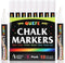 QUEFE 8pcs White Chalk Markers, 6mm Liquid Chalk Markers Dry Erase Marker Pens for Blackboard, Dual Tip Chalkboard Markers with Reversible Tip for...