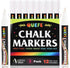 QUEFE 8pcs White Chalk Markers, 6mm Liquid Chalk Markers Dry Erase Marker Pens for Blackboard, Dual Tip Chalkboard Markers with Reversible Tip for...