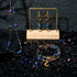 60Pcs Space Theme Gemstone Beads Kit 8mm Natural Tiger Eye Beads Blue Goldstone Beads Crafts Elastic Thread for DIY Bracelet Earring Necklace Jewe...