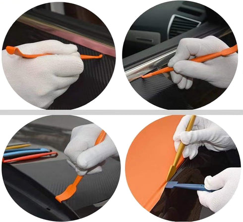 Vehicle Vinyl Wrap Tool Kit,7 Miniature squeegees with Magnets, Suitable for car Vinyl Wrapping Contours and car Window Film...