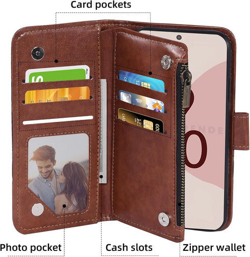 Asuwish Phone Case for Google Pixel 6 Wallet Cover with Tempered Glass Screen Protector and Flower Leather Flip Credit Card Holder Stand Folio Pur...