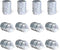 Zicine 12 PCS Car Tire Valve Stem Caps, Aluminum Alloy Wheel Valve Covers with Rubber O-Ring, Corrosion Resistant Leak-Proof Tire Air Cap Set, Uni...