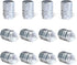 Zicine 12 PCS Car Tire Valve Stem Caps, Aluminum Alloy Wheel Valve Covers with Rubber O-Ring, Corrosion Resistant Leak-Proof Tire Air Cap Set, Uni...