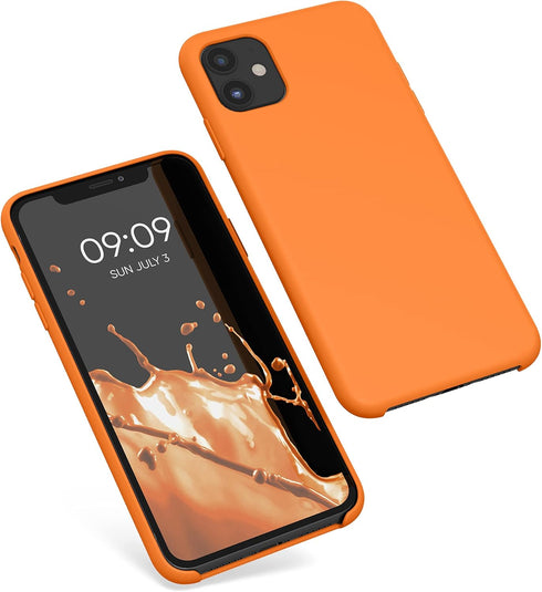 kwmobile Case Compatible with Apple iPhone 11 Case - TPU Silicone Phone Cover with Soft Finish - Fruity Orange...