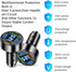 66W Fast Car Charger,4 Ports Cigarette Lighter USB Charger with LED Voltmeter,QC3.0/Super Port Car Charger Adapter Fast Charging,Compatible with A...