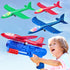 Toy Airplane, 3 Pack Airplane Launcher Toys 2 Flight Mode Glider Plane Outdoor Toys for Kids Ages 3 4 5 6 7 8 9 10 11 12 Year Old Boys & Girls Bir...