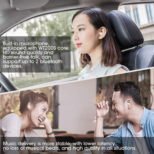 Invisible Earbuds Sleep Bluetooth Earbuds Mini Tiny Discreet Hidden Headphones for Work, Small Ear Canals - Single Earbud with Charging Case...