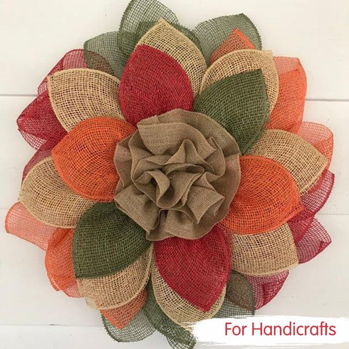 TONIFUL Burlap Wired Ribbon, 1-1/2 Inch Faux Burlap Ribbons, Brown Burlap Ribbon for Christmas, Home Decor, Gift Wrapping, Tree Topper Bow, Wreath...