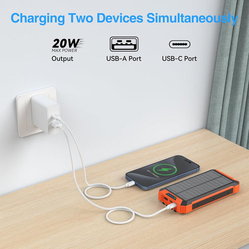 GOODaaa PD 20W Wall Charger with Cable Dual Ports Fast Charing Power Adapter for iPhone Series and Android Devices......